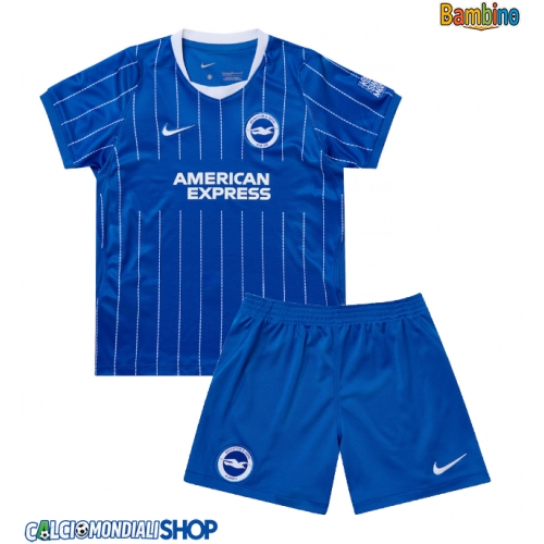 Maglie da calcio Brighton Prima Maglia Bambino 2026-27 Manica Corta + Pantaloni corti)